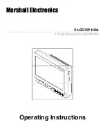 Preview for 1 page of Marshall Electronics V-LCD651ST-HDM Operating Instructions Manual