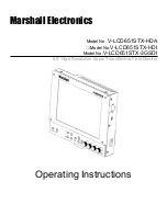 Marshall Electronics V-LCD651STX-3GSDI Operating Instructions Manual предпросмотр