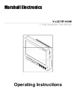 Preview for 1 page of Marshall Electronics V-LCD70P-HDMI Operating Instructions Manual