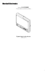 Preview for 1 page of Marshall Electronics V-LCD90MD Operating Instructions Manual