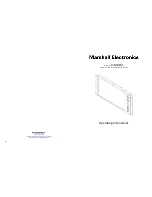 Marshall Electronics V-MD151 Operating Instructions Manual preview