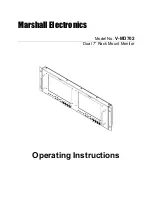 Marshall Electronics V-MD702 Operating Instructions Manual предпросмотр