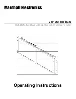 Предварительный просмотр 1 страницы Marshall Electronics V-R1042-IMD-TE4U Operating Instructions Manual