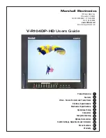 Marshall Electronics V-R104DP-HD User Manual preview