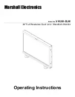 Marshall Electronics V-R261-DLW Operating Instructions Manual preview