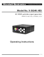 Предварительный просмотр 1 страницы Marshall Electronics V-SG4K-HDI Operating Instructions Manual