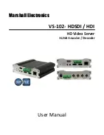 Предварительный просмотр 1 страницы Marshall Electronics VS-102 HDSDI/HDI User Manual