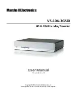 Предварительный просмотр 1 страницы Marshall Electronics VS-104-3GSDI User Manual