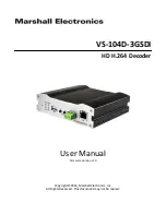 Marshall Electronics VS-104D-3GSDI User Manual предпросмотр