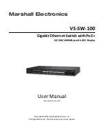 Marshall Electronics VS-SW-100 User Manual preview