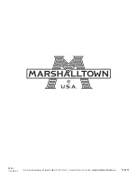 Предварительный просмотр 11 страницы Marshalltown RS14 Operation Manual