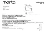 Preview for 1 page of Marta MIXER MT-1512 Manual