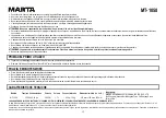 Preview for 13 page of Marta MT-1058 User Manual