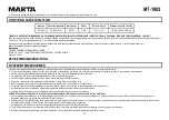 Preview for 11 page of Marta MT-1083 User Manual