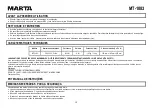 Preview for 16 page of Marta MT-1083 User Manual