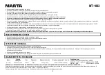 Preview for 25 page of Marta MT-1083 User Manual