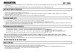 Preview for 9 page of Marta MT-1084 User Manual