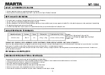 Preview for 16 page of Marta MT-1084 User Manual