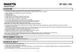 Preview for 22 page of Marta MT-1092 User Manual