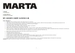 Preview for 1 page of Marta MT-1125 Instruction Manual