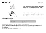 Preview for 14 page of Marta MT-1172 User Manual