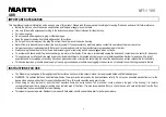 Preview for 4 page of Marta MT-1180 User Manual