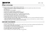 Preview for 22 page of Marta MT-1180 User Manual