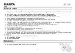 Предварительный просмотр 8 страницы Marta MT-1351 User Manual