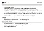 Preview for 22 page of Marta MT-1351 User Manual