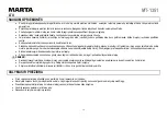 Preview for 34 page of Marta MT-1351 User Manual