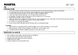 Предварительный просмотр 38 страницы Marta MT-1351 User Manual