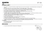 Preview for 8 page of Marta MT-1352 User Manual