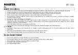 Предварительный просмотр 24 страницы Marta MT-1352 User Manual