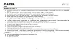 Preview for 8 page of Marta MT-1353 User Manual