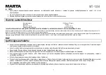 Предварительный просмотр 8 страницы Marta MT-1354 User Manual