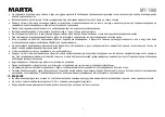 Предварительный просмотр 3 страницы Marta MT-1360 User Manual