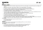 Предварительный просмотр 7 страницы Marta MT-1361 User Manual