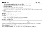 Preview for 6 page of Marta MT-1363 User Manual
