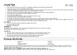 Preview for 6 page of Marta MT-1366 User Manual