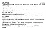 Preview for 4 page of Marta MT-1379 User Manual