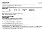 Preview for 9 page of Marta MT-1758 User Manual