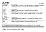 Preview for 4 page of Marta MT-1761 User Manual