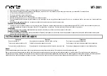 Preview for 5 page of Marta MT-2001 User Manual