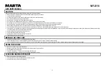 Preview for 4 page of Marta MT-2115 User Manual