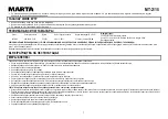 Preview for 7 page of Marta MT-2115 User Manual