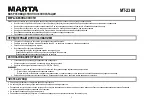 Предварительный просмотр 2 страницы Marta MT-2360 User Manual