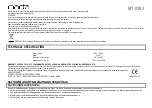 Preview for 8 page of Marta MT-2383 User Manual