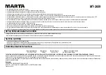 Preview for 14 page of Marta MT-2659 User Manual