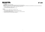 Предварительный просмотр 5 страницы Marta MT-2668 User Manual