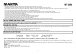 Preview for 11 page of Marta MT-2668 User Manual